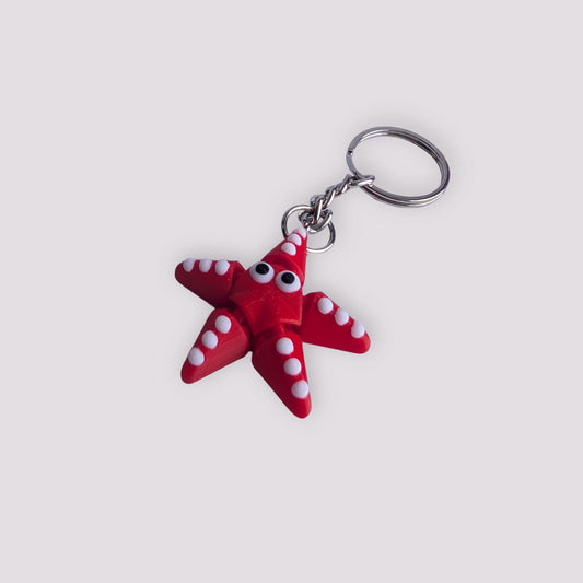 Flexible Starfish Keychain – 3D Printed Bag Accessory
