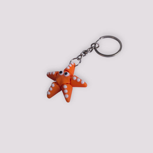 Flexible Starfish Keychain – 3D Printed Bag Accessory